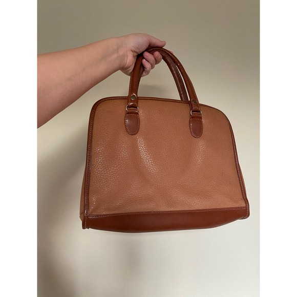 Vtg Dolce Vita all weather gear two tone brown leather purse - Picture 5 of 7